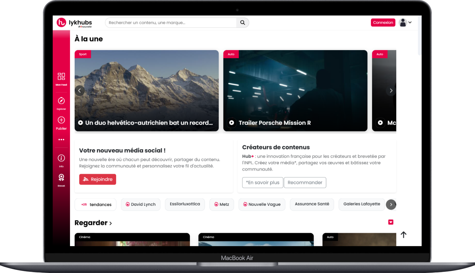 Aperçu Lykhubs sur ordinateur